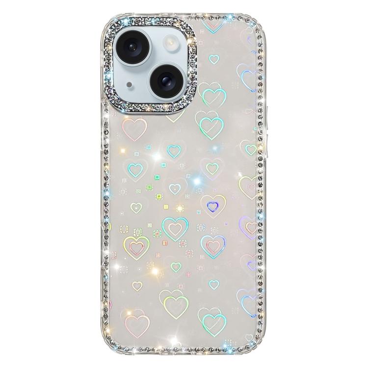 ラインストーン両面IMD PCハイブリッドTPUスマホケース、iPhone 15 Pro Max用、iPhone 15 Pro用、iPhone 15用、iPhone 14用、iPhone 14 Pro用、iPhone 14 Pro Max用、iPhone 13 Pro Max用、iPhone 13 Pro用