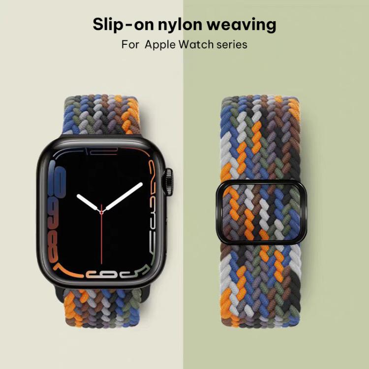 xDfind スライディングバックル ナイロン編み時計バンド、Apple Watch 42 / 44 / 45 / 46 / 49mm用、Apple Watch 38 / 40 / 41 / S11 42mm用
