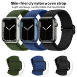 xDfind スライディングバックル ナイロン編み時計バンド、Apple Watch 42 / 44 / 45 / 46 / 49mm用、Apple Watch 38 / 40 / 41 / S11 42mm用