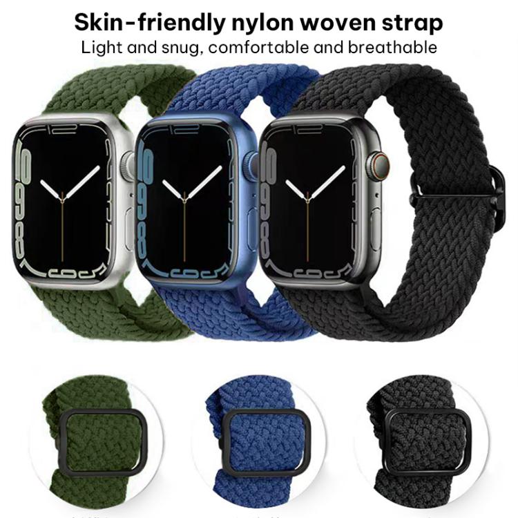 xDfind スライディングバックル ナイロン編み時計バンド、Apple Watch 42 / 44 / 45 / 46 / 49mm用、Apple Watch 38 / 40 / 41 / S11 42mm用