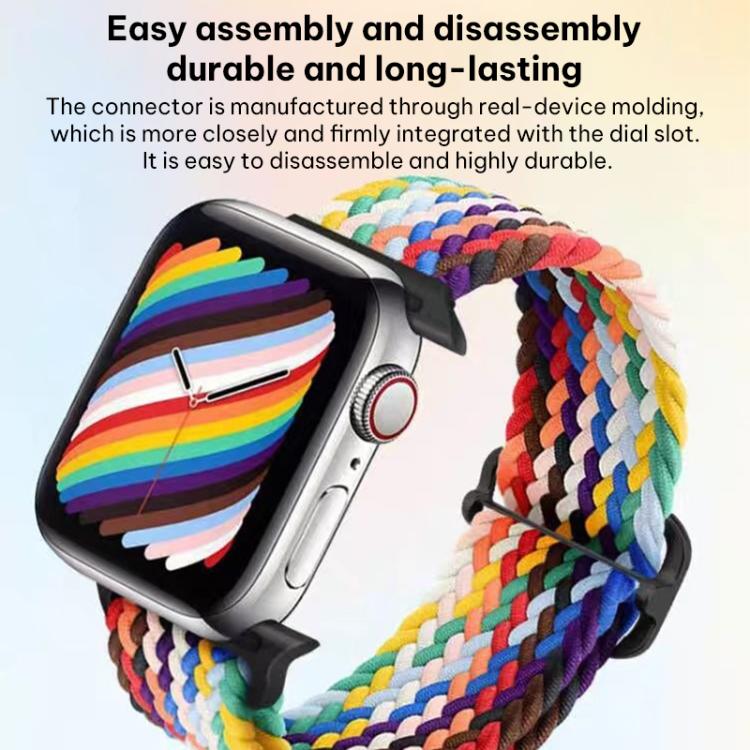 xDfind スライディングバックル ナイロン編み時計バンド、Apple Watch 42 / 44 / 45 / 46 / 49mm用、Apple Watch 38 / 40 / 41 / S11 42mm用