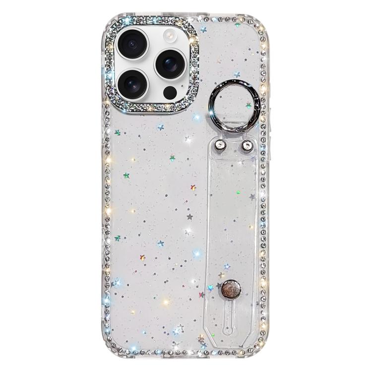 ラインストーングリッターストラップホルダーiPhoneケース、iPhone 17 Pro用、iPhone 17用、iPhone Air用、iPhone 16 Pro Max用、iPhone 16 Pro用、iPhone 16 Plus用、iPhone 16用、iPhone 15 Pro Max用