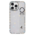 ラインストーングリッターストラップホルダーiPhoneケース、iPhone 17 Pro用、iPhone 17用、iPhone Air用、iPhone 16 Pro Max用、iPhone 16 Pro用、iPhone 16 Plus用、iPhone 16用、iPhone 15 Pro Max用