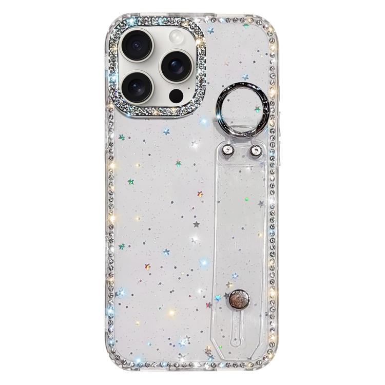 ラインストーングリッターストラップホルダーiPhoneケース、iPhone 17 Pro用、iPhone 17用、iPhone Air用、iPhone 16 Pro Max用、iPhone 16 Pro用、iPhone 16 Plus用、iPhone 16用、iPhone 15 Pro Max用