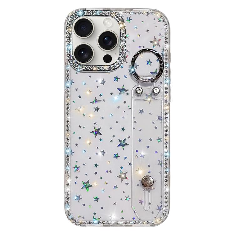 ラインストーングリッターストラップホルダーiPhoneケース、iPhone 17 Pro用、iPhone 17用、iPhone Air用、iPhone 16 Pro Max用、iPhone 16 Pro用、iPhone 16 Plus用、iPhone 16用、iPhone 15 Pro Max用
