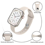 xDfind 小さいウエストリバースバックル シリコンウォッチバンド、Apple Watch 38 / 40 / 41 / S11 42mm用