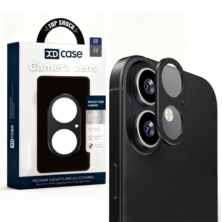 XDcase メタルフラット＆ホロー カメラレンズプロテクター、iPhone 17 用