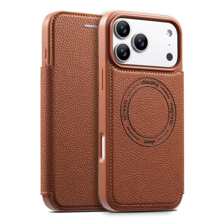 ESEBLE 超薄型カードスロット付き磁気ヴィーガンレザースマホケース、iPhone 17 Pro Max用、iPhone 17 Pro用、iPhone 17用、iPhone Air用