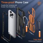 隠し金属ホルダーマグネティック衝撃吸収スマホケース、iPhone 15 Pro Max用、iPhone 15 Pro用、iPhone 15 Plus / 14 Plus用、iPhone 15用、iPhone 14 / 13用、iPhone 14 Pro用、iPhone 14 Pro Max用、iPhone 13 Pro Max用