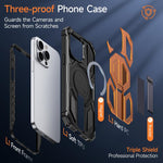 隠し金属ホルダーマグネット衝撃吸収スマホケース、iPhone 13 Pro用