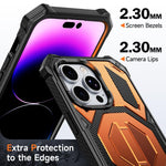 隠し金属ホルダーマグネット衝撃吸収スマホケース、iPhone 13 Pro用