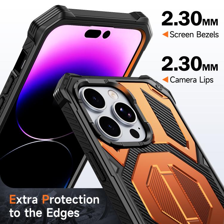隠し金属ホルダーマグネット衝撃吸収スマホケース、iPhone 13 Pro用