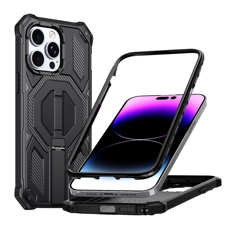 隠し金属ホルダーマグネット衝撃吸収スマホケース、iPhone 13 Pro用