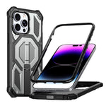隠し金属ホルダーマグネット衝撃吸収スマホケース、iPhone 13 Pro用
