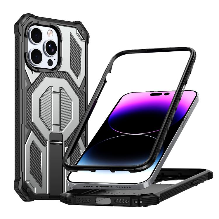 隠し金属ホルダーマグネット衝撃吸収スマホケース、iPhone 13 Pro用