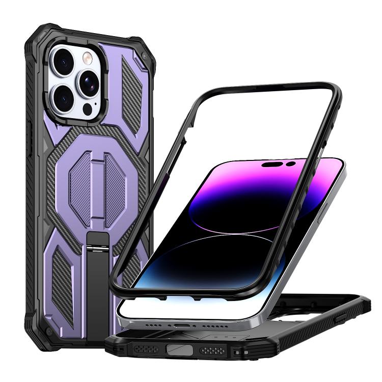 隠し金属ホルダーマグネット衝撃吸収スマホケース、iPhone 13 Pro用