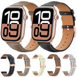 xDfind ローズゴールドバックル ブラックシャーク細粒ヴィーガンレザーウォッチバンド、Apple Watch 42 / 44 / 45 / 46 / 49mm用、Apple Watch 38 / 40 / 41 / S11 42mm用