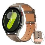 xDfind Rose Gold Buckle Black Shark Fine Grain Vegan Leather Watch Band, For Samsung Galaxy Watch7 / FE / 6 / 5 / 4, For Samsung Galaxy Fit3