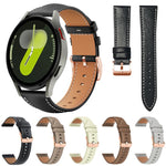 xDfind Rose Gold Buckle Black Shark Fine Grain Vegan Leather Watch Band, For Samsung Galaxy Watch7 / FE / 6 / 5 / 4, For Samsung Galaxy Fit3