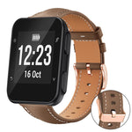 xDfind Rose Gold Buckle Black Shark Fine Grain Vegan Leather Watch Band, For Garmin Fenix 8/7/6/5 22mm, For Garmin Fenix 8/7S/6S/5S 20mm, For Garmin Forerunner 45 / 45S / Swim 2, For Garmin Forerunner 220/735/735XT/230/235, For Garmin Forerunner 35/30/35j