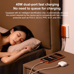 MOMAX UM79 1チャージウルトラ 45W 2ポート GaN スリム高速充電キット、USプラグ