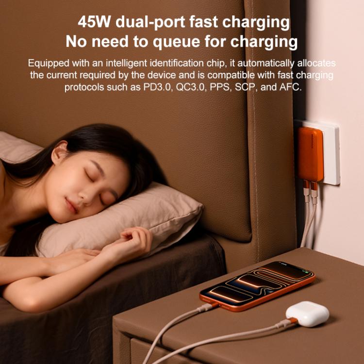 MOMAX UM79 1チャージウルトラ 45W 2ポート GaN スリム高速充電キット、USプラグ