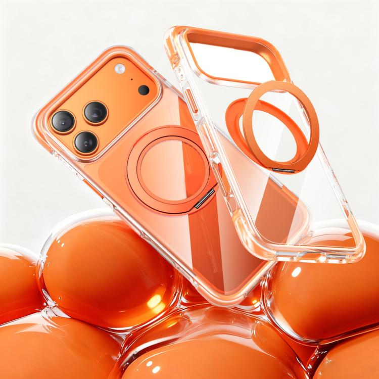 真空エアバッグTPU＋アクリル360度回転ブラケット磁気衝撃吸収スマホケース、iPhone 17 Pro Max用、iPhone 17 Pro用、iPhone 17用