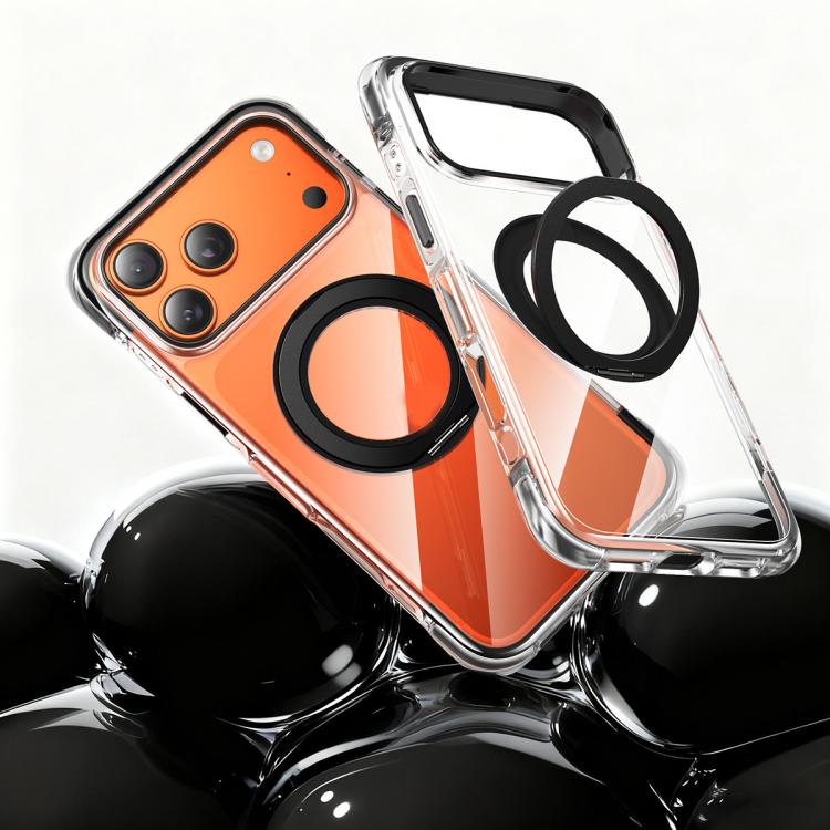 真空エアバッグTPU＋アクリル360度回転ブラケット磁気衝撃吸収スマホケース、iPhone 17 Pro Max用、iPhone 17 Pro用、iPhone 17用