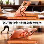 真空エアバッグTPU＋アクリル360度回転ブラケット磁気衝撃吸収スマホケース、iPhone 17 Pro Max用、iPhone 17 Pro用、iPhone 17用