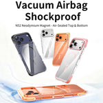 真空エアバッグTPU＋アクリル磁気衝撃吸収スマホケース、iPhone 17 Pro Max用、iPhone 17 Pro用、iPhone 17用