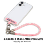 XDcase 金属バックル＆ガスケット付き紛失防止スマホリストストラップ、長さ：18.9cm
