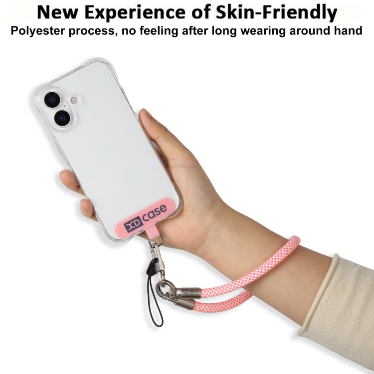 XDcase 金属バックル＆ガスケット付き紛失防止スマホリストストラップ、長さ：18.9cm