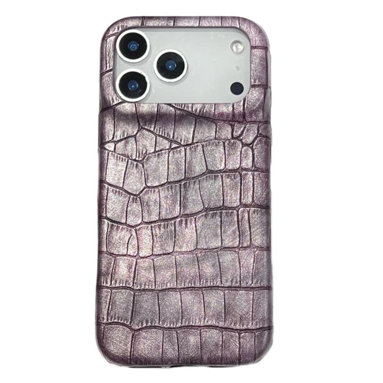 ヴィンテージクロコダイルテクスチャー衝撃吸収ヴィーガンレザースマホケース、iPhone 17 Pro Max用、iPhone 17 Pro用