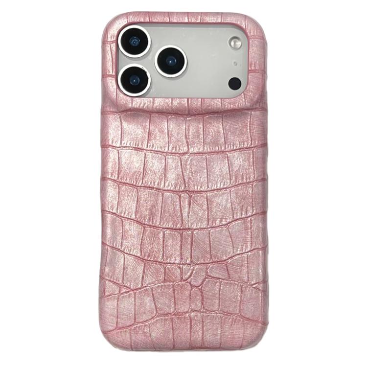 ヴィンテージクロコダイルテクスチャー衝撃吸収ヴィーガンレザースマホケース、iPhone 17 Pro Max用、iPhone 17 Pro用
