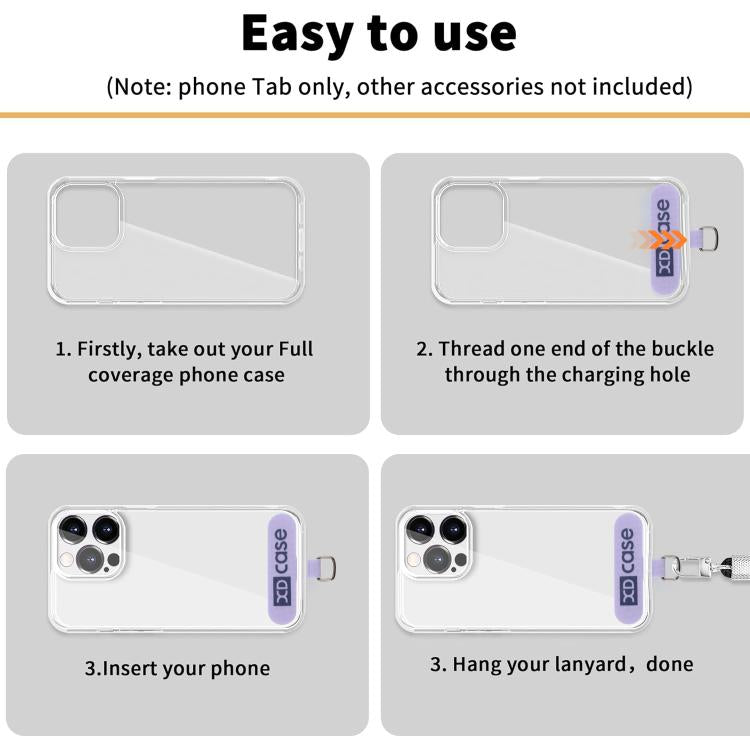 XDcase 5個セットスマホテザータブ 携帯電話ストラップパッチコネクター部品