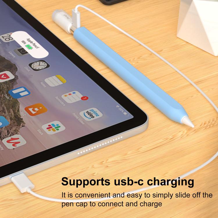 XDcase ジェリー着脱式キャップ シリコンスタイラスペンスリーブ、Apple Pencil USB-C / 3用