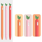 XDcase フルーツ＆ベジタブル滑り止めシリコンスタイラスペンスリーブ、Apple Pencil Pro / 2用