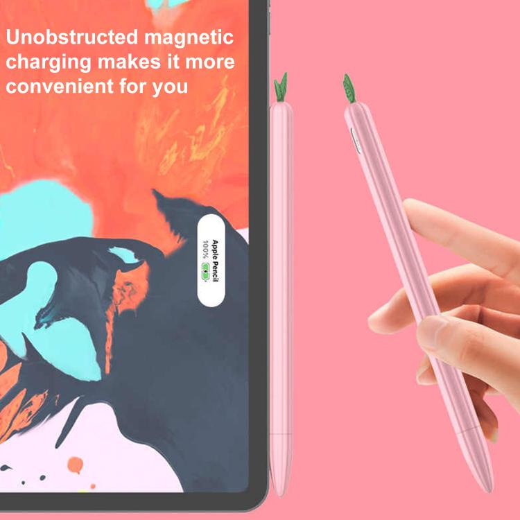 XDcase フルーツ＆ベジタブル滑り止めシリコンスタイラスペンスリーブ、Apple Pencil Pro / 2用
