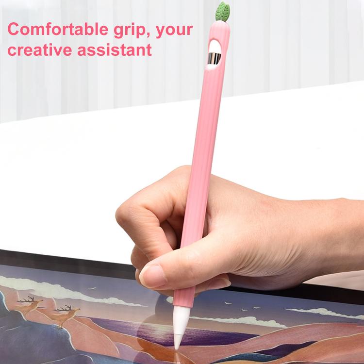 XDcase フルーツ＆ベジタブル滑り止めシリコンスタイラスペンスリーブ、Apple Pencil Pro / 2用