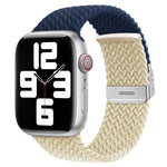 xDfind バックル留めステッチ編みナイロンウォッチバンド、Apple Watch 42 / 44 / 45 / 46 / 49mm用、Apple Watch 38 / 40 / 41 / S10 42mm用