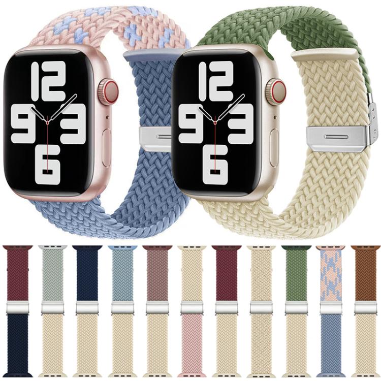 xDfind バックル留めステッチ編みナイロンウォッチバンド、Apple Watch 42 / 44 / 45 / 46 / 49mm用、Apple Watch 38 / 40 / 41 / S10 42mm用