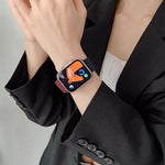 xDfind バックル留めステッチ編みナイロンウォッチバンド、Apple Watch 42 / 44 / 45 / 46 / 49mm用、Apple Watch 38 / 40 / 41 / S10 42mm用