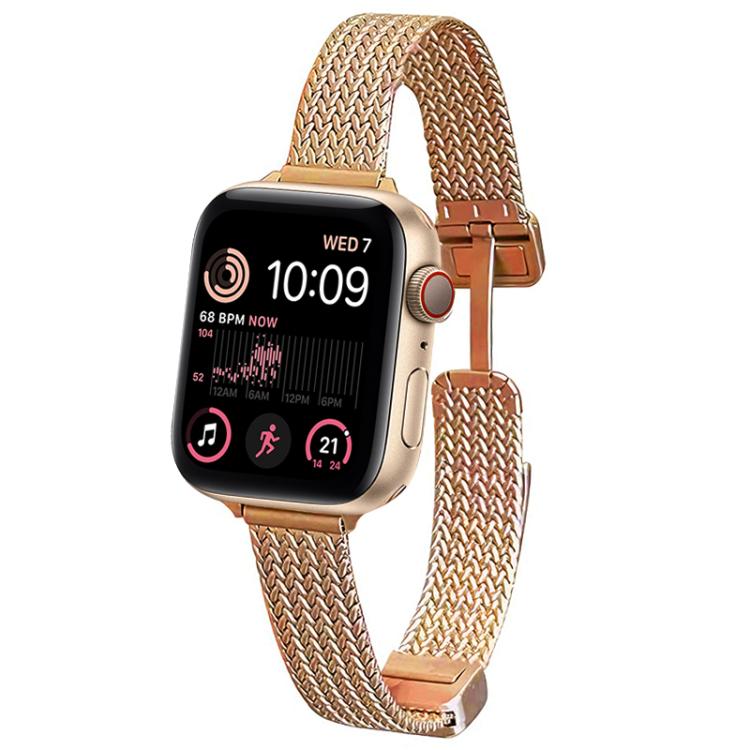 xDfind 小麦の穂 磁気バックル ステンレススチール製ウォッチバンド、Apple Watch 42 / 44 / 45 / 46 / 49mm用、Apple Watch 38 / 40 / 41 / S10 42mm用