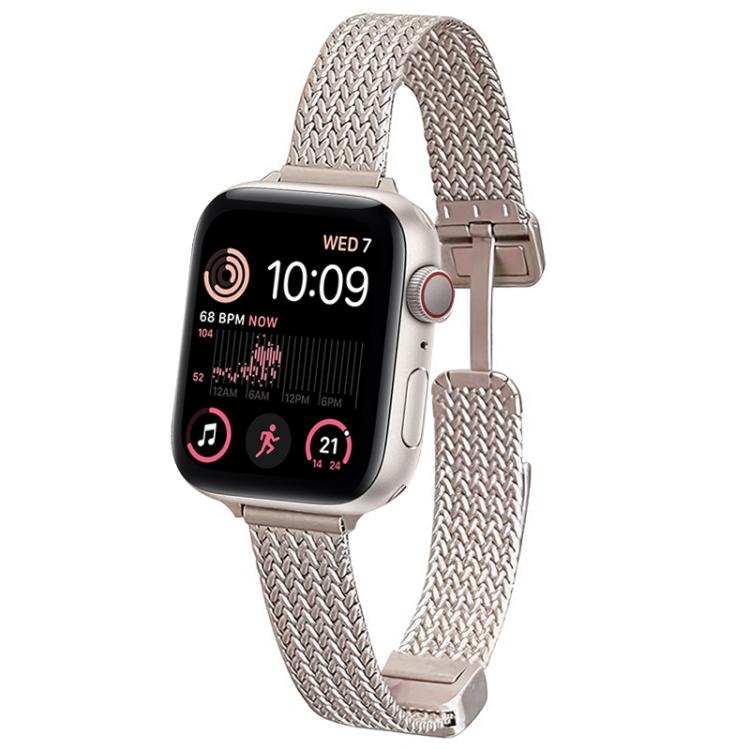xDfind 小麦の穂 磁気バックル ステンレススチール製ウォッチバンド、Apple Watch 42 / 44 / 45 / 46 / 49mm用、Apple Watch 38 / 40 / 41 / S10 42mm用