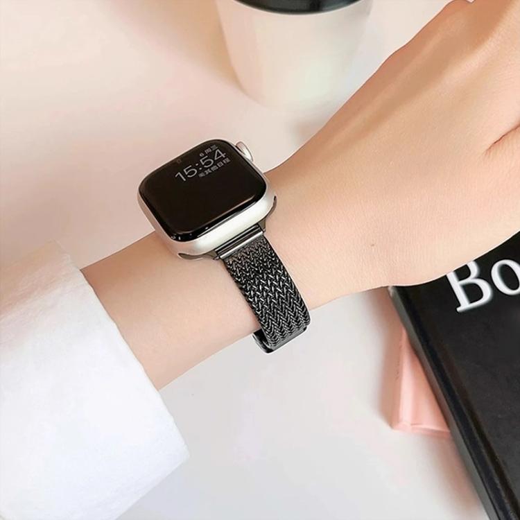 xDfind 小麦の穂 磁気バックル ステンレススチール製ウォッチバンド、Apple Watch 42 / 44 / 45 / 46 / 49mm用、Apple Watch 38 / 40 / 41 / S10 42mm用