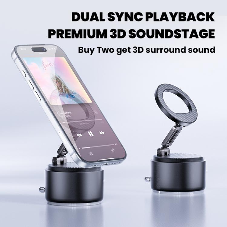 A5 多機能マグネット式スマホホルダー Bluetoothスピーカー、A5（ブラック）、A5（ダークブルー）