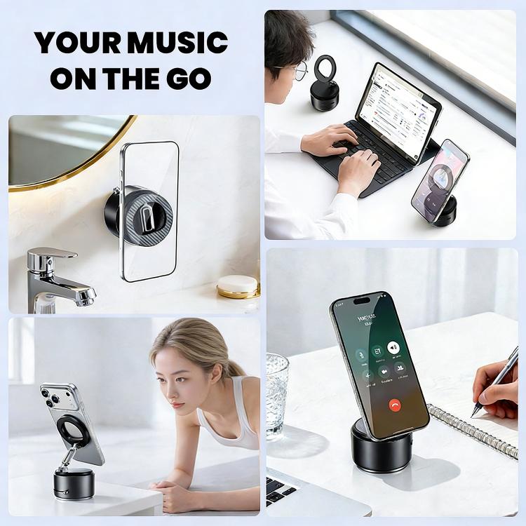 A5 多機能マグネット式スマホホルダー Bluetoothスピーカー、A5（ブラック）、A5（ダークブルー）