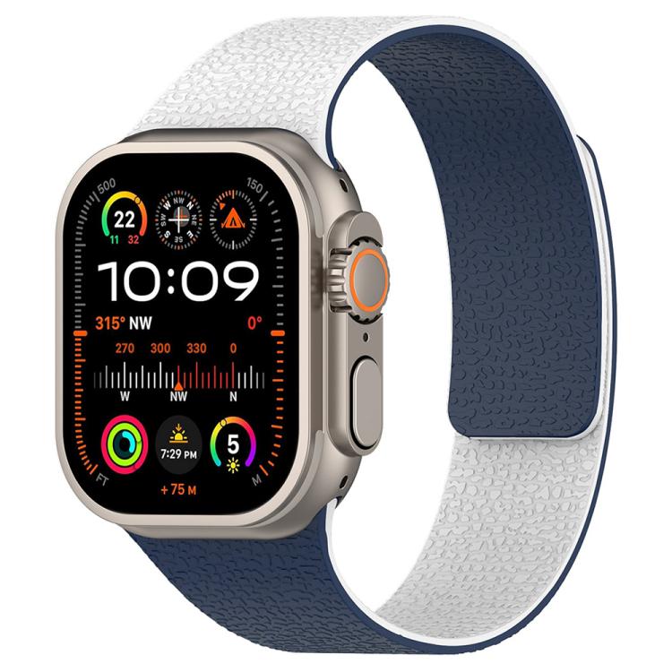 xDfind カラーブロック ライチテクスチャー 磁気シリコンウォッチバンド、Apple Watch 42 / 44 / 45 / 46 / 49mm用、Apple Watch 38 / 40 / 41 / S11 42mm用