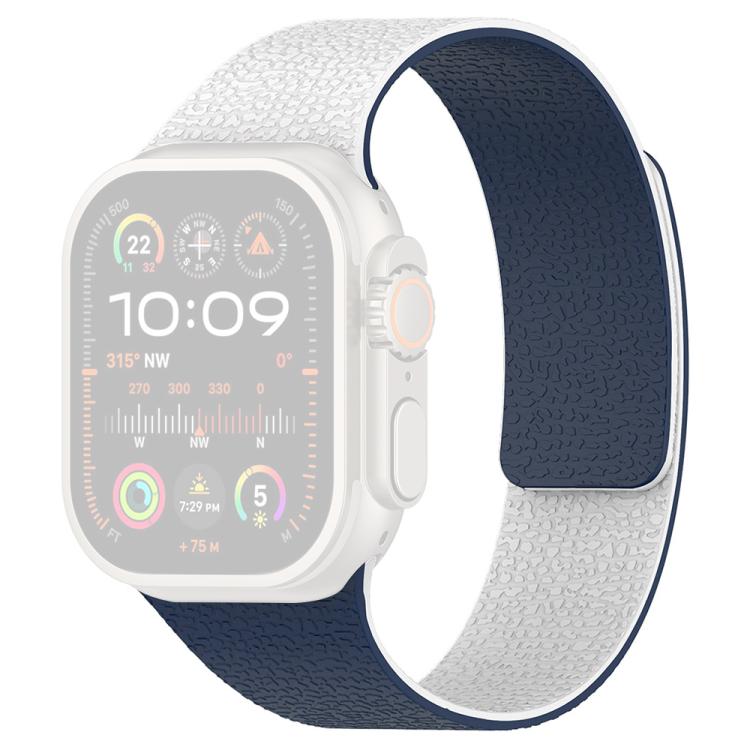xDfind カラーブロック ライチテクスチャー 磁気シリコンウォッチバンド、Apple Watch 42 / 44 / 45 / 46 / 49mm用、Apple Watch 38 / 40 / 41 / S11 42mm用