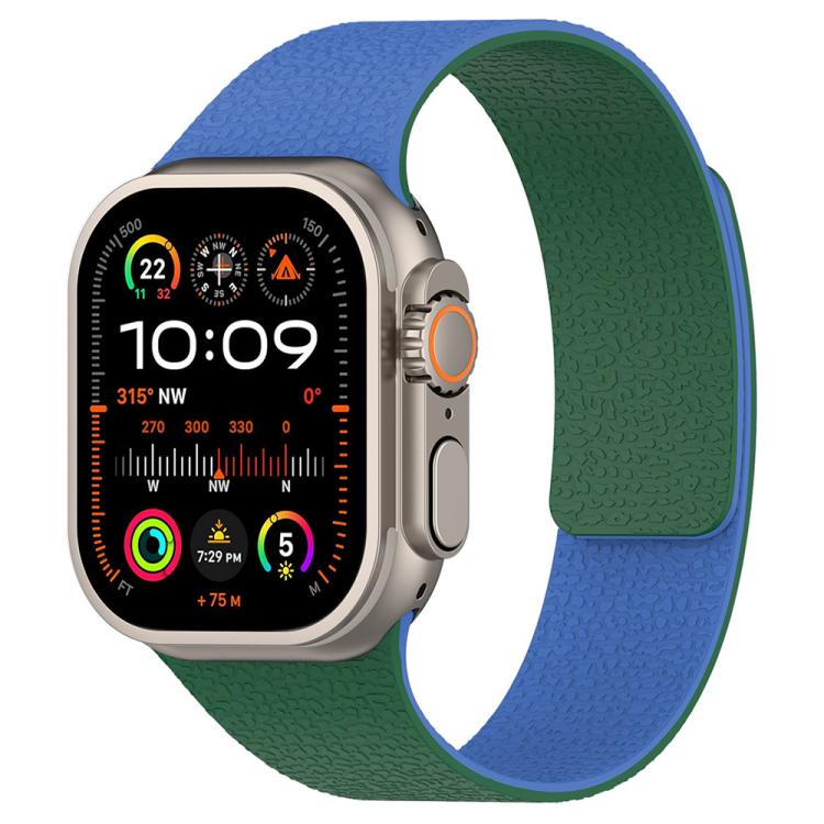 xDfind カラーブロック ライチテクスチャー 磁気シリコンウォッチバンド、Apple Watch 42 / 44 / 45 / 46 / 49mm用、Apple Watch 38 / 40 / 41 / S11 42mm用
